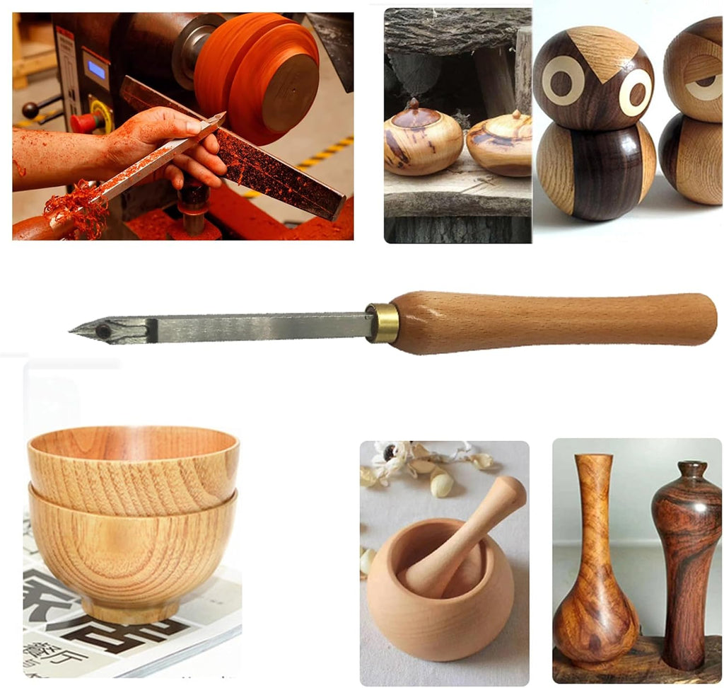 Woodturning Carbide Lathe Tools, Wood Turning Tool Set of 3 Rougher Detailer Finisher Carbide Lathe Tools for