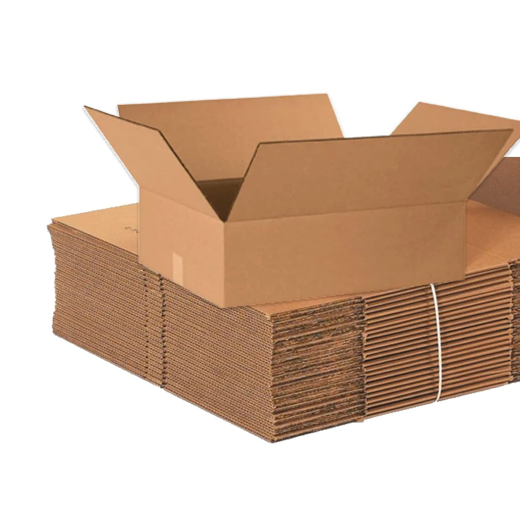 Shipping Boxes Flat 20"L x 15"W x 6"H 25-Pack - Corrugated Cardboard Box for Moving, Mailing, Packing, Packaging and