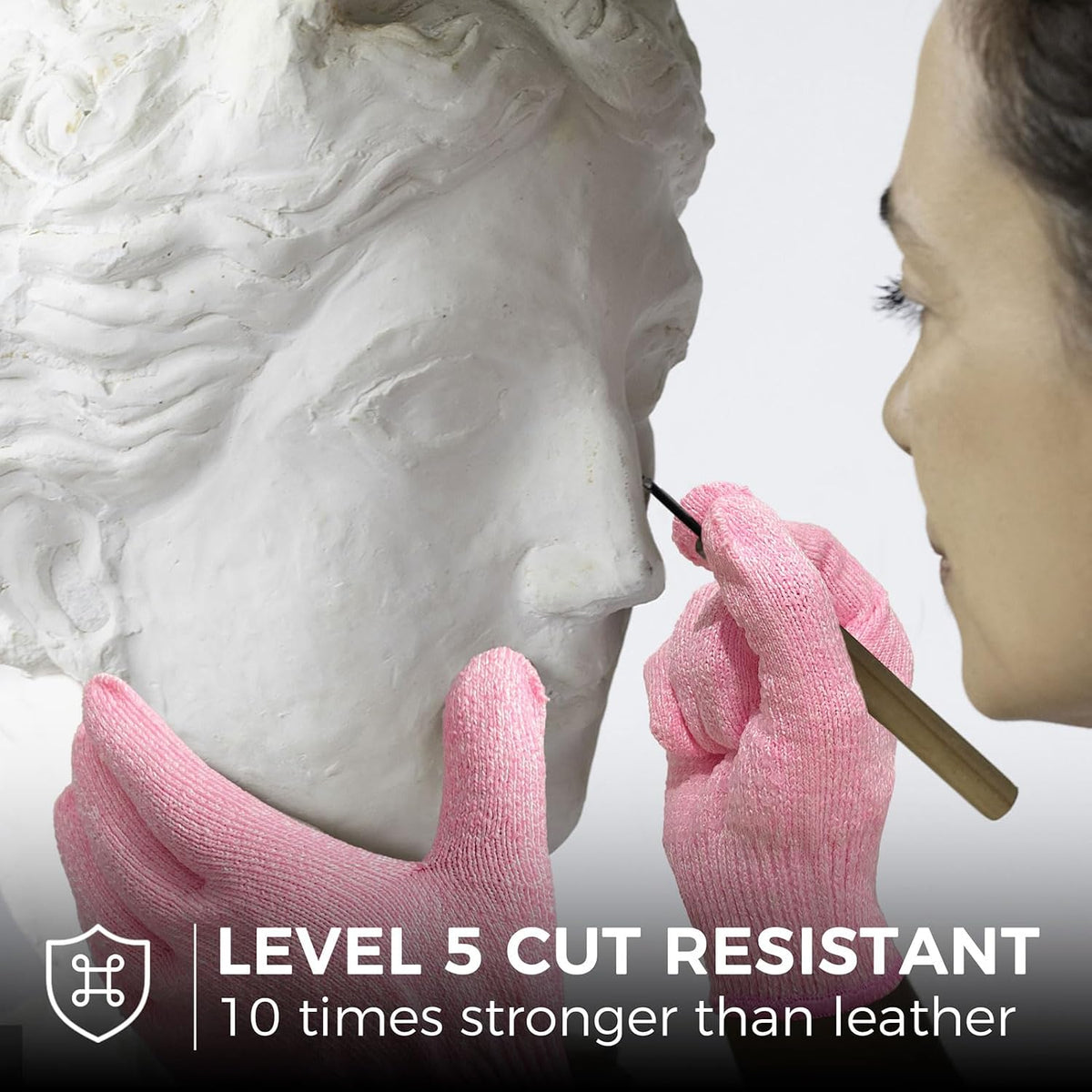 Level 5 Cut Resistant Gloves with Non-Slip Grip, 2 Pairs
