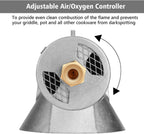 High Pressure Cast-Iron Propane Burner Head with Brass Fitting for Turkey Fryer Burners