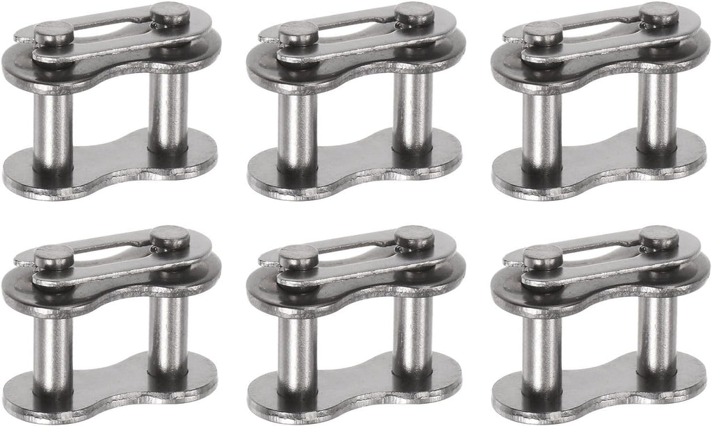 uxcell 6Pcs #50 Chain Master Connector Link Roller 5/8" Pitch Stainless Steel Standard Connecting Split Links for 10A Chain
