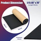 Neoprene Foam Sheet 1/4" x 16" x 78" with Adhesive Backing