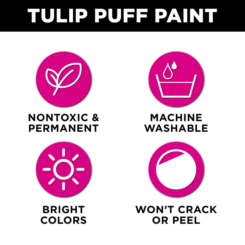 Puff Paint, Dimensional Fabric Paint, 0.75 oz, 10 Pack