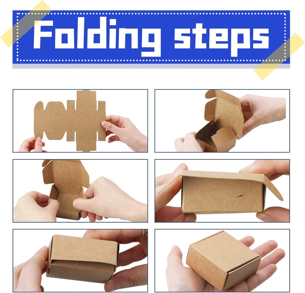 100 Pack Mini Gift Boxes, 2.16 x 2.16 x 0.98 Inches