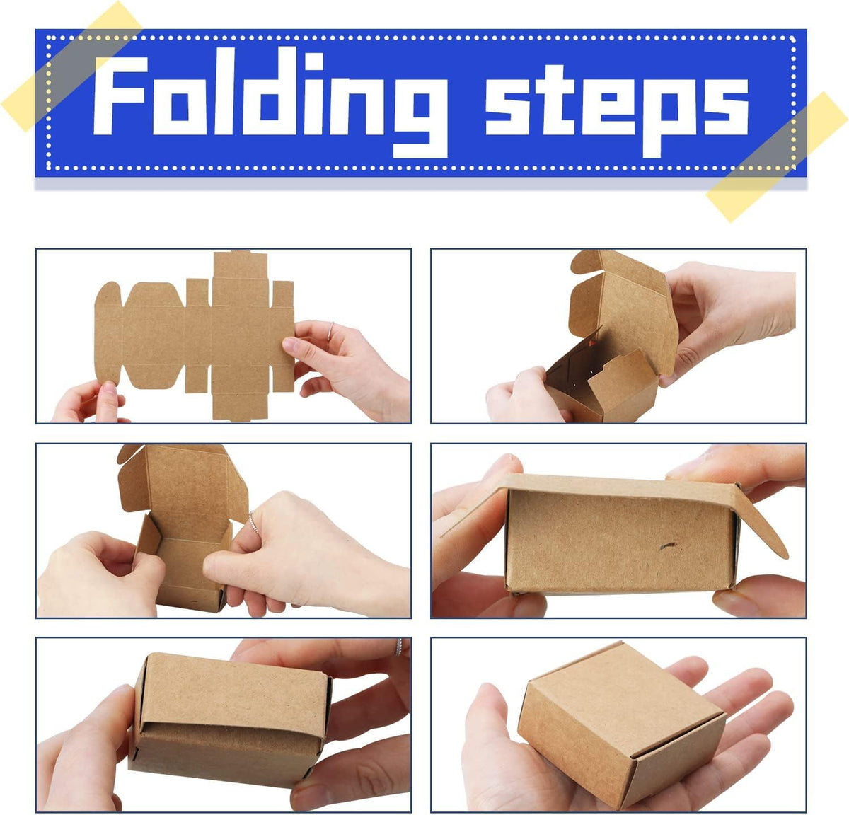 100 Pack Mini Gift Boxes, 2.16 x 2.16 x 0.98 Inches