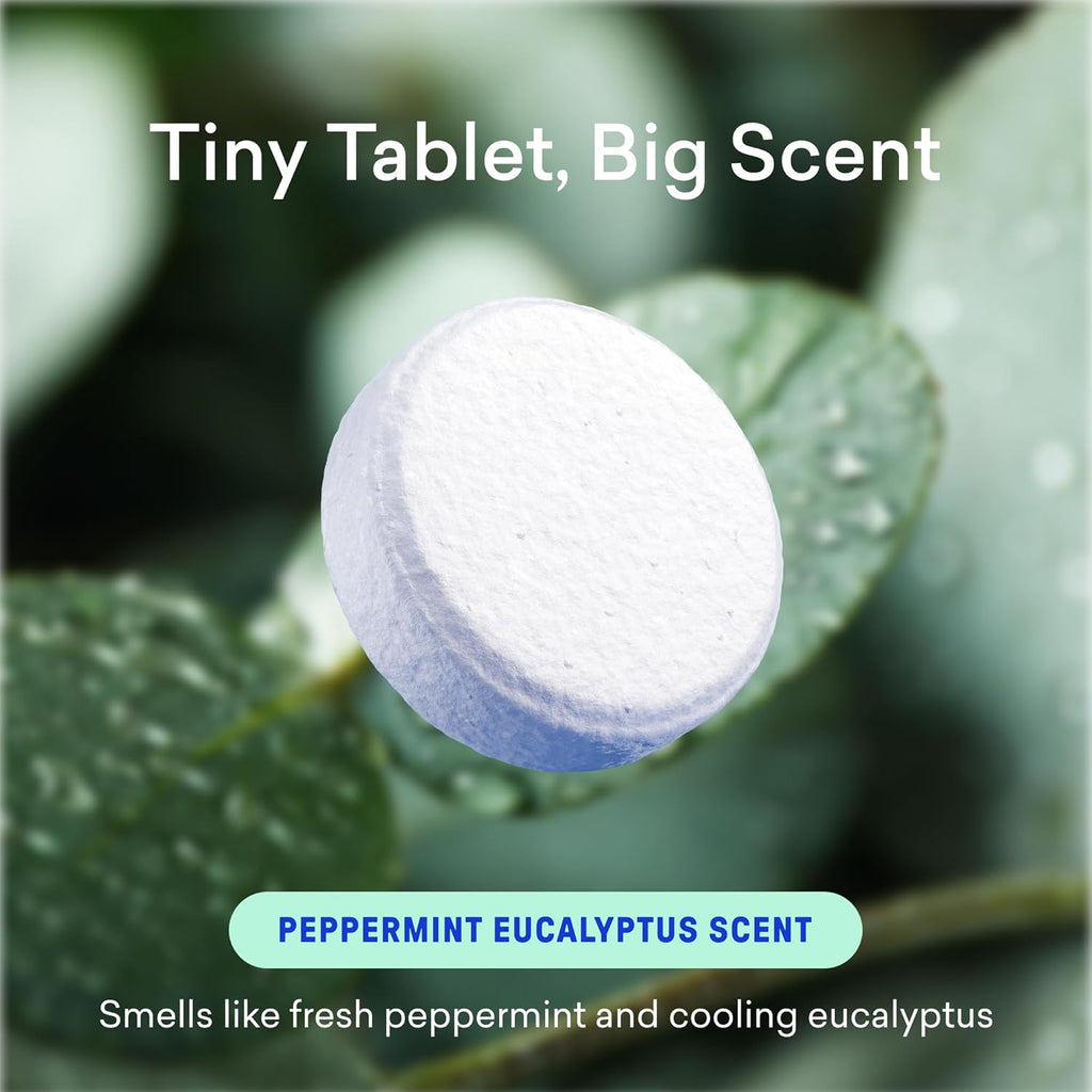 100% Plastic Free Toilet Bowl Cleaner Tablets 28 Count, Eucalyptus