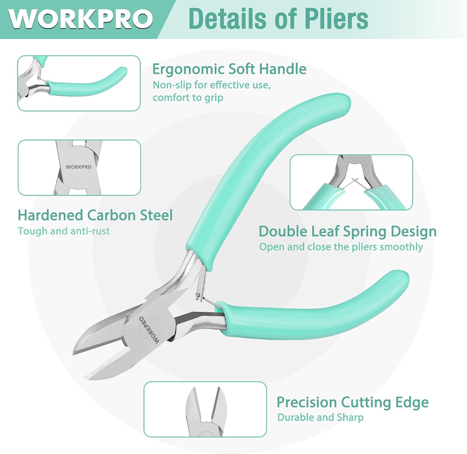Jewelry Pliers Set, 3 Pack Jewelry Making Tool Kit | Includes Mini Needle Nose Plier/Chain Nose Plier, Round Nose