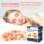 Ear Plugs, 500 Pairs Ear Plugs for Sleeping