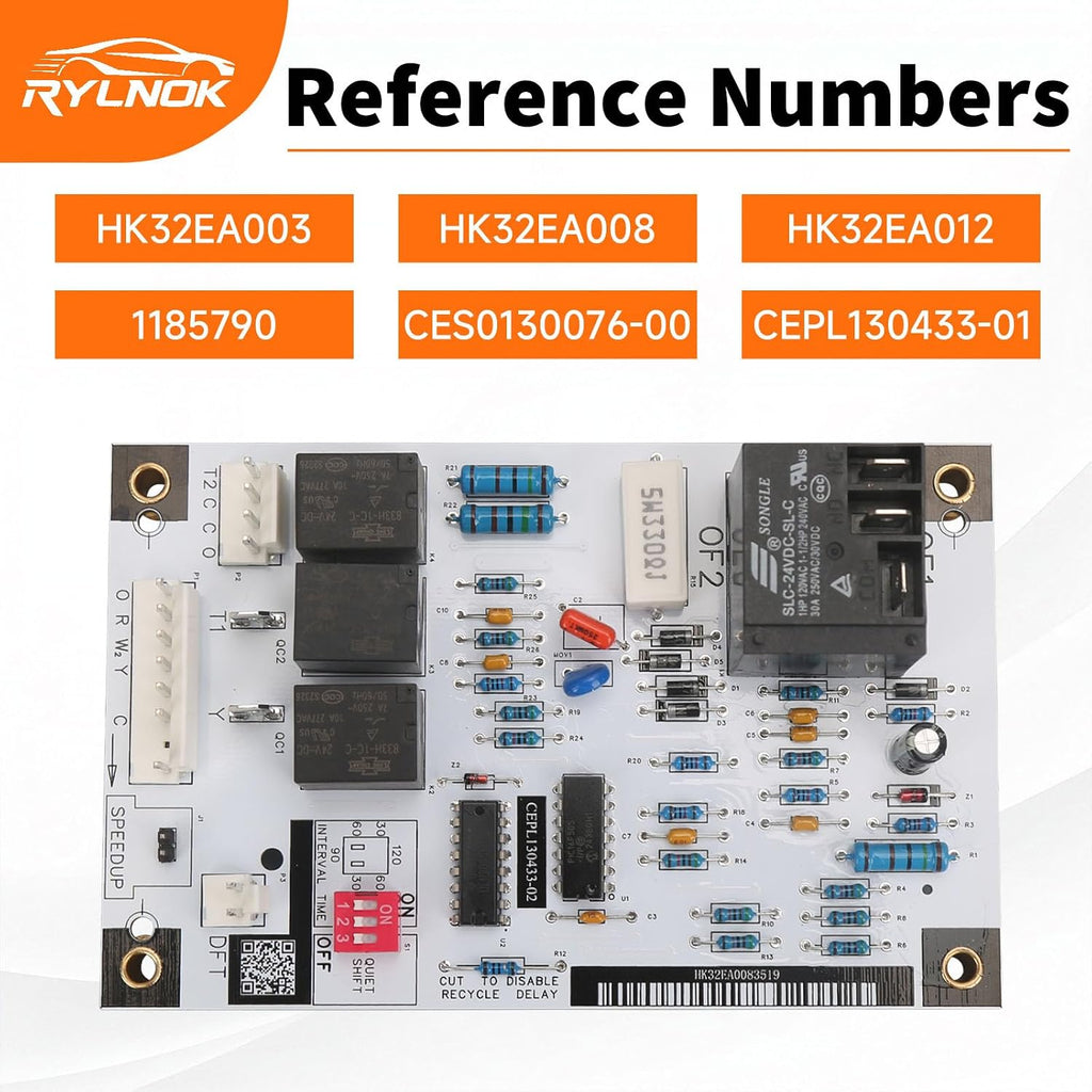 Defrost Control Board Replacement for HK32EA003 HK32EA008 HK32EA012 Heat Pump Defrost Compatible with Carrier Bryant Payne refrigerators freezers