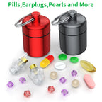 Ear Plug Carrying Case Keychain(2 Pack), Small Waterproof Metal Earplug Case Ear Plug Holder Container Great for