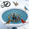 Bird Bath Heater with Water Pump Fountain, Cast Aluminum Birdbath Deicer for Outdoor Birdbath and Animal Water Bowel