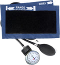 Deluxe Aneroid Sphygmomanometer Blood Pressure Set W/Adult Cuff, Carrying Case and Calibration Tool - Navy