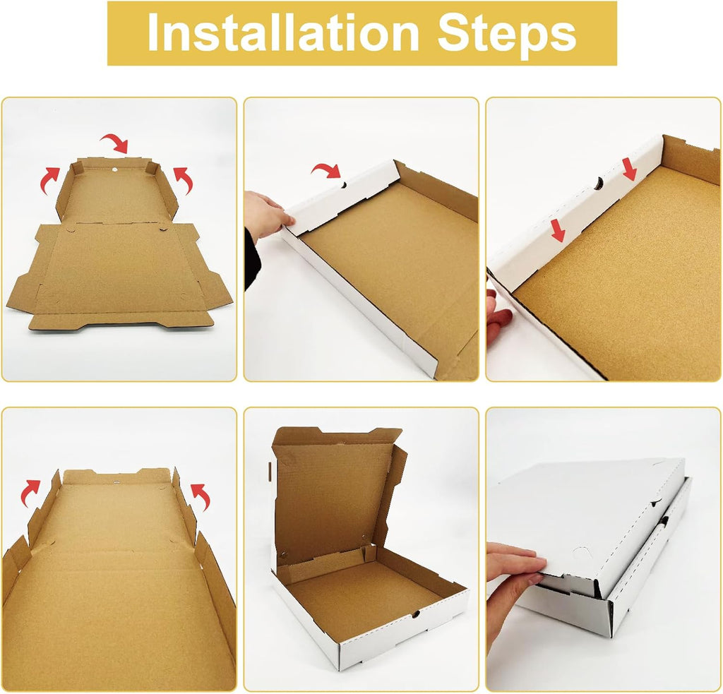 Pizza Boxes 12 x 12 x 2 （12 Pack） Ventilated and durable,Suitable for pizza, cookies, cakes, or food delivery