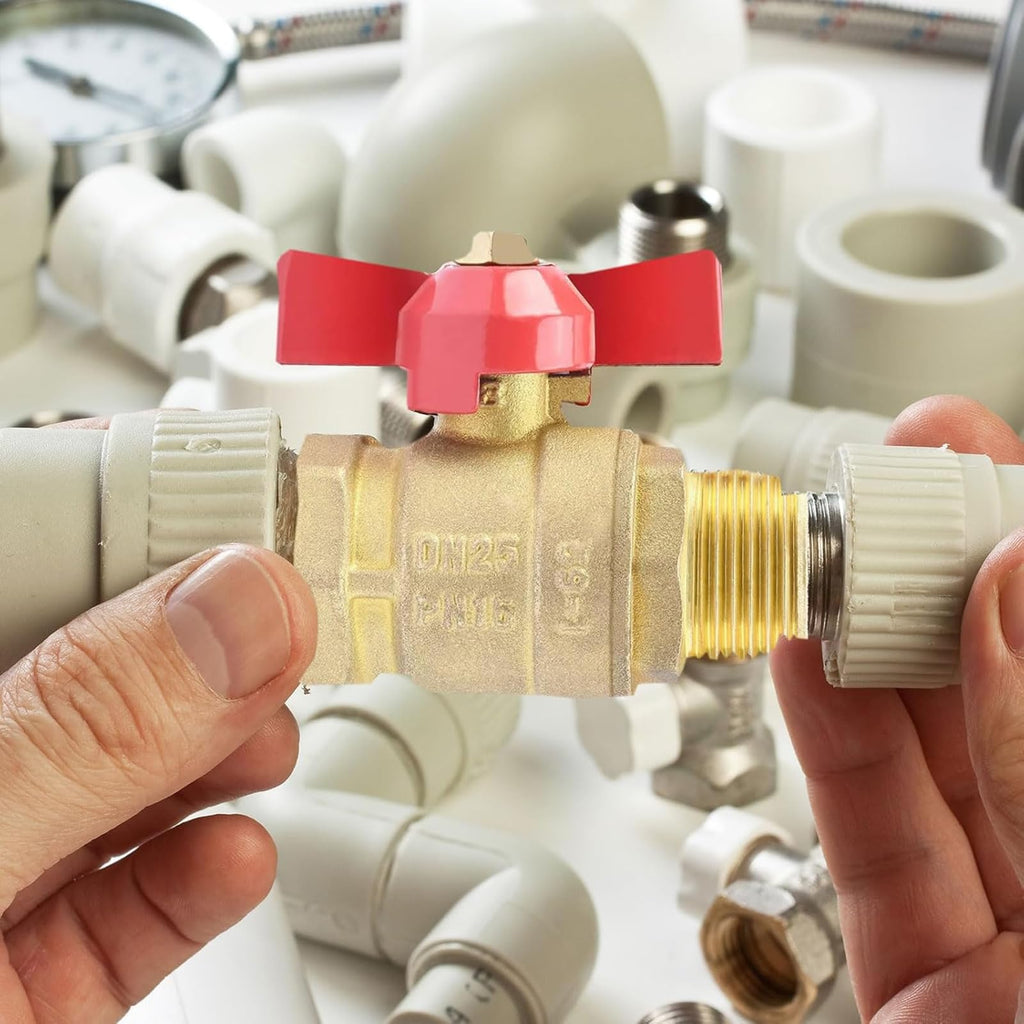 Space Saving 3 / 4Inch Brass Ball Valves Male Female Thread