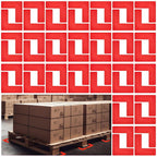 50 Pack 5s Location Marking Corner, 6 x 6 x 2 Inch L Shaped Floor Marking Stickers Graphical Organization Marker for