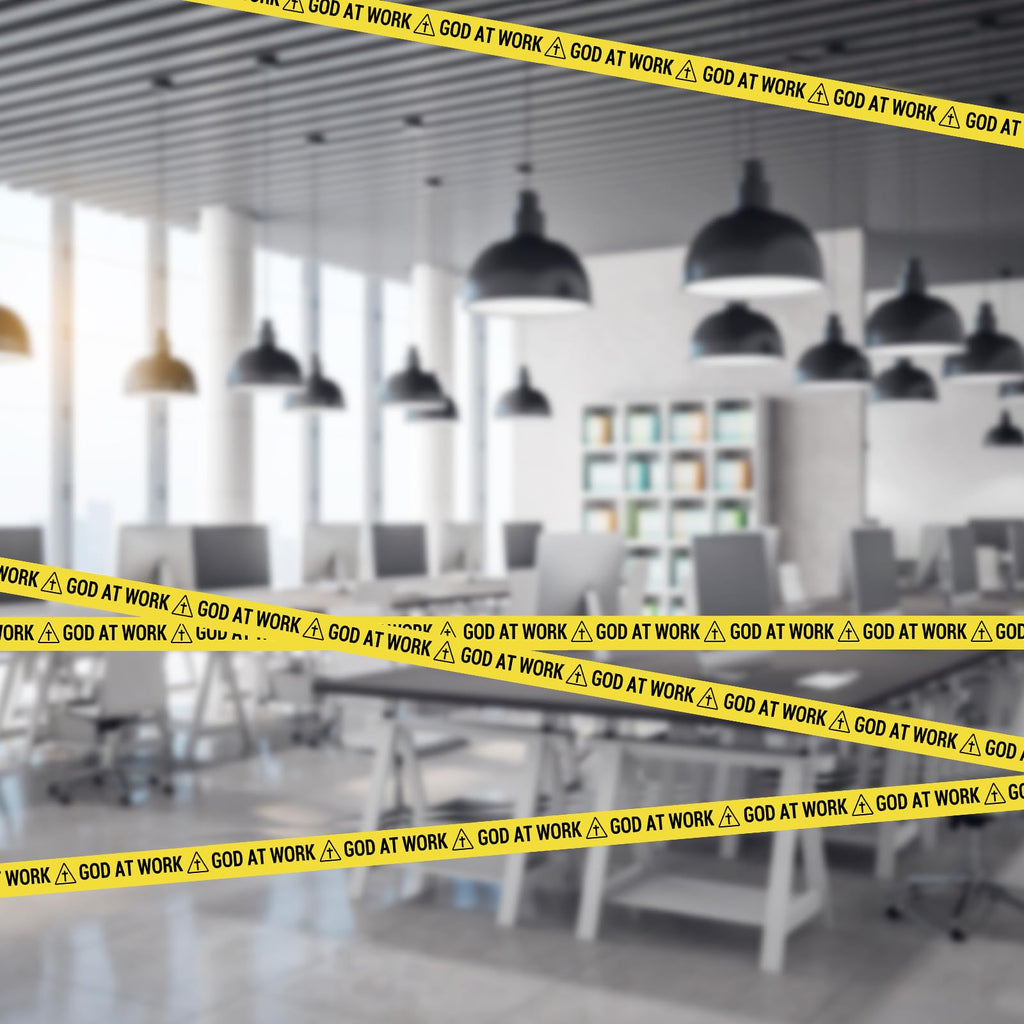 200ft God at Work Caution Tape Religious Construction Tape