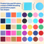 8000 Pcs Bleeding Tissue Paper 1 Inch Squares and Round