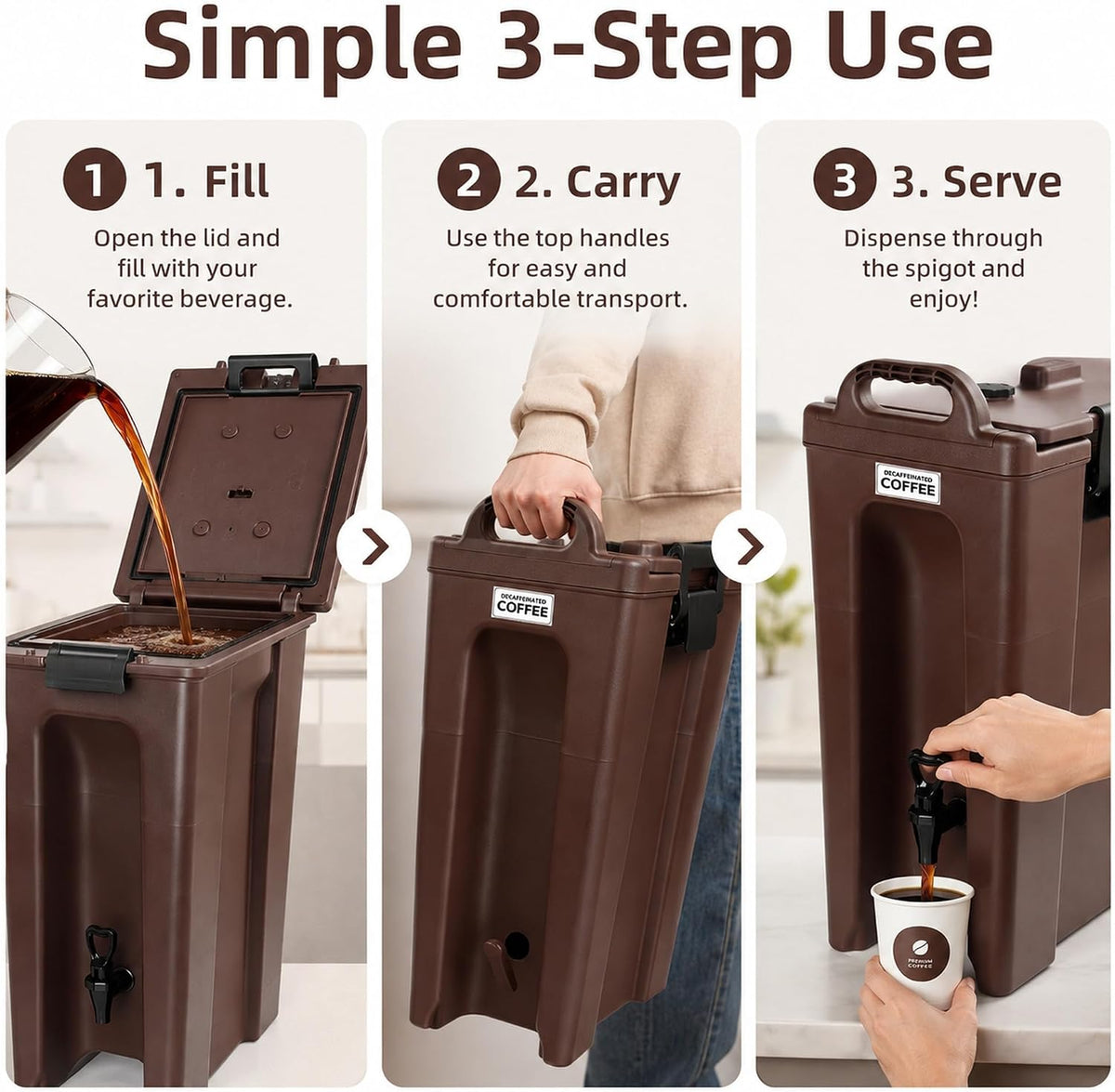 5 Gallon Insulated Beverage Dispenser with Spigot