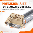 Konohan 30 Pcs Din Rail Terminal Block Rail-Type End Stopper Bracket