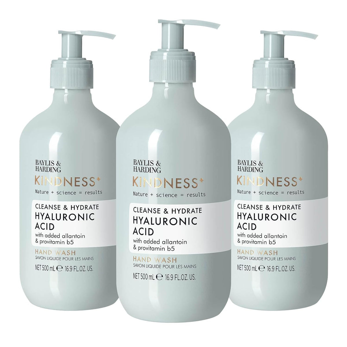 Kindness+ Hyaluronic Acid Hand Wash 16.9 Fl.oz, 3 Pack