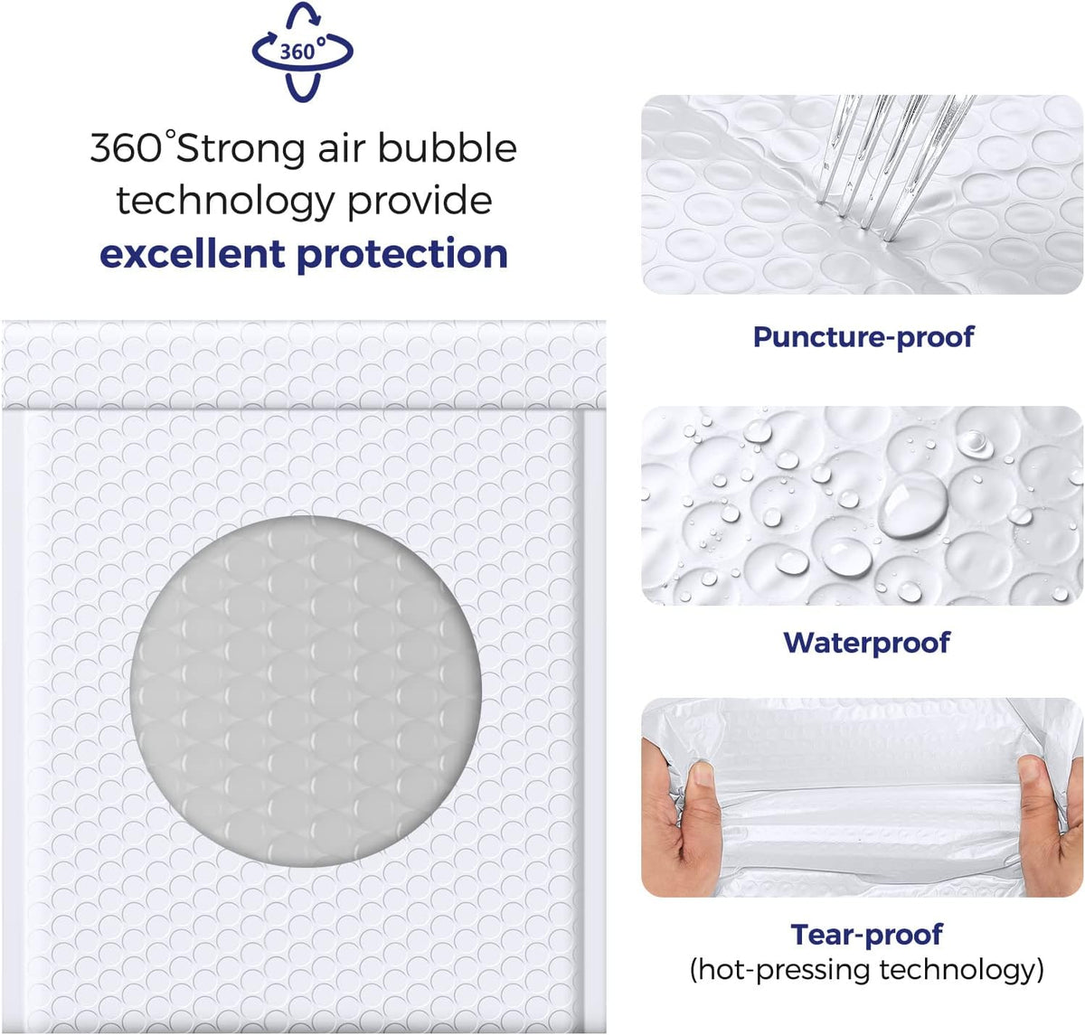 Bubble Mailers 8.5x12" 25 Pack Self-Seal Adhesive Padded Envelopes