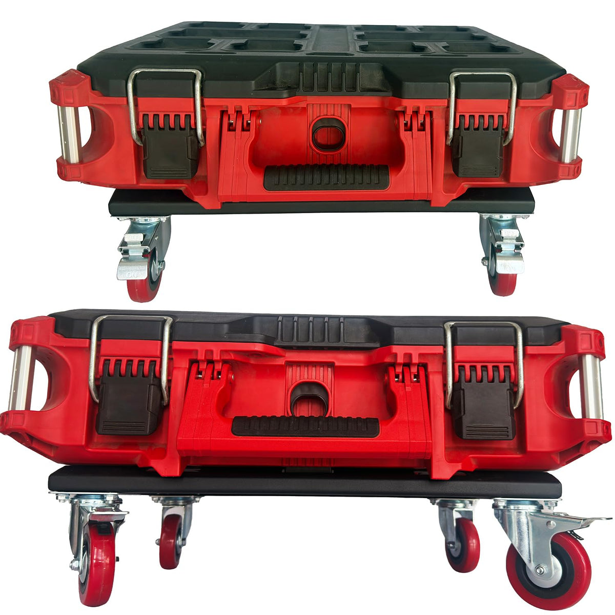 Upgrade Tool Box Dolly Push Cart, Black, 2-Pack