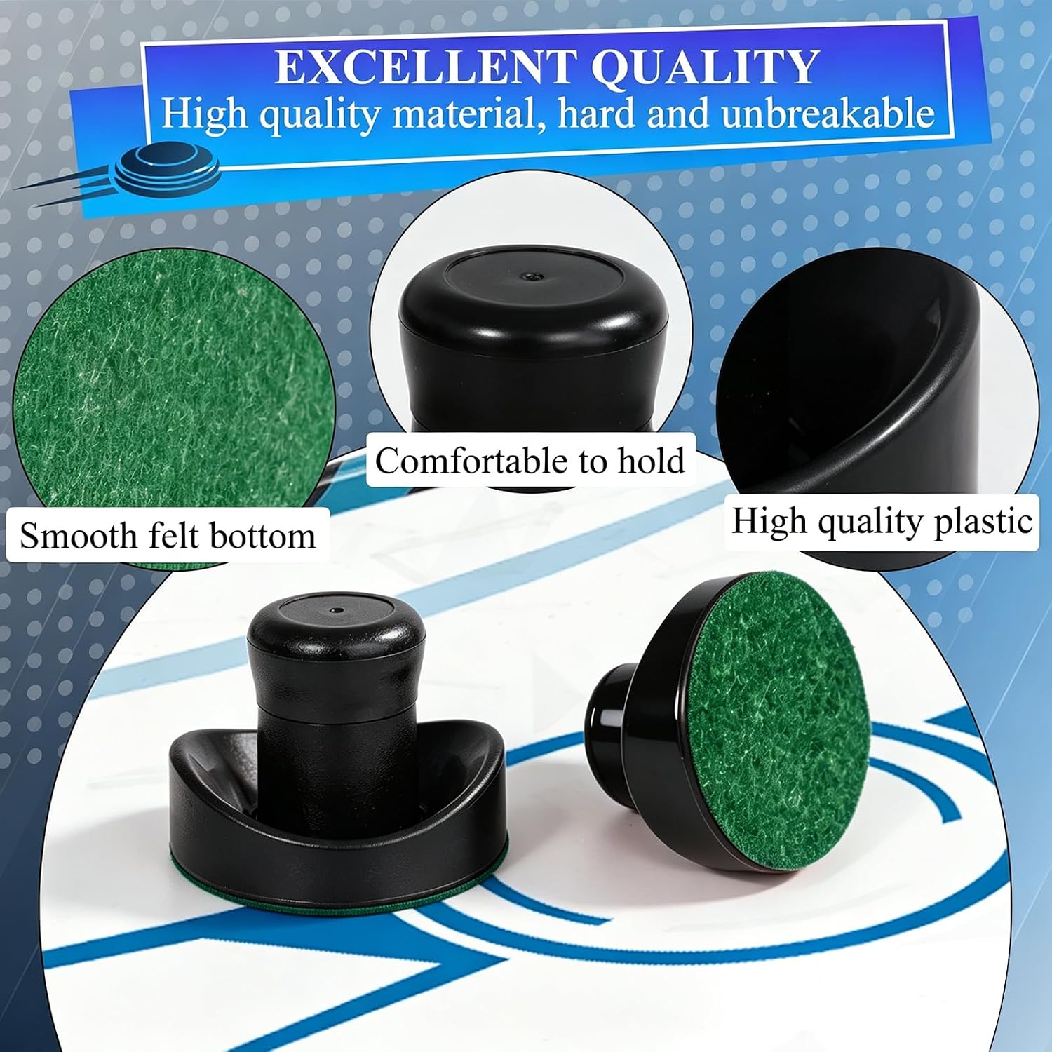 Air Hockey Pushers and Air Hockey Pucks | Indoor Games Goal Handles Paddles Replacement Accessories Set for Game