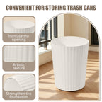 Grip Trash Can - Small Waste basketbin - 2 Gallon- for Office,Home,Bathroom,Kitchen - Beige