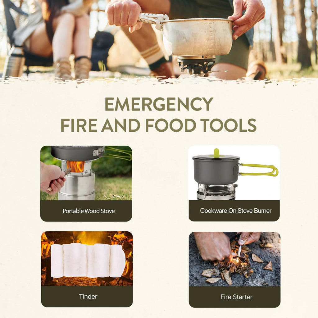 Bug Out Bag Backpack Survival Kit, Prepper Emergency Survival Gear | 45L Army Backpack, 72 Hour Survival Kits