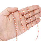 Twine String Orange and White Baker String 328 Feet 2mm Thick Christmas Halloween Twine String for Gift Wrapping DIY