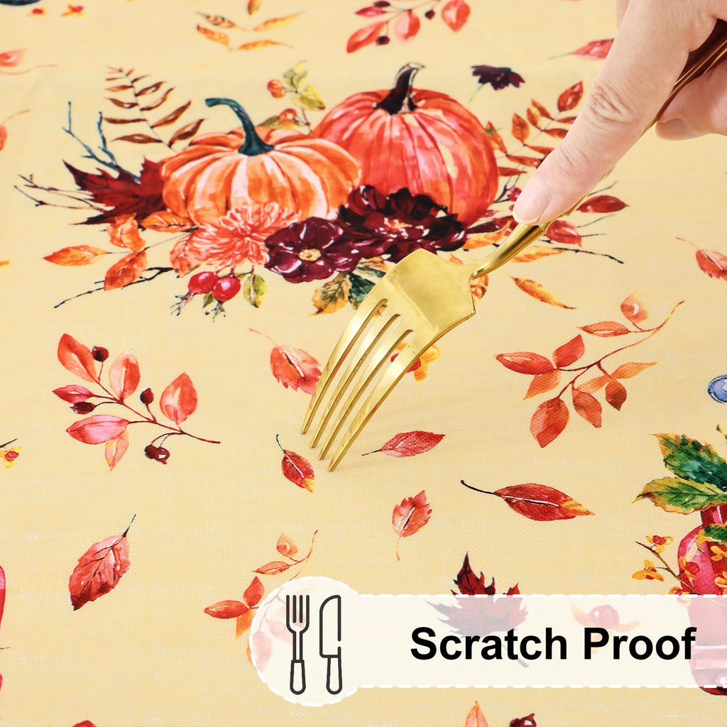 Round Fitted Vinyl Flannel Backed Tablecloth with Elastic Edge