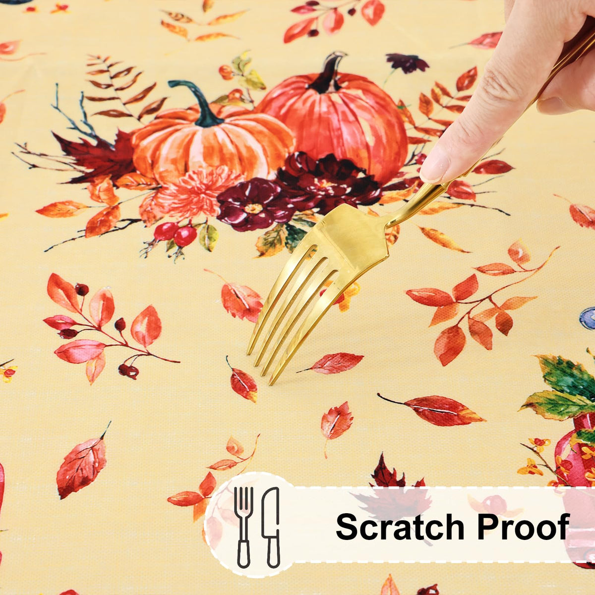 Round Fitted Vinyl Flannel Backed Tablecloth with Elastic Edge
