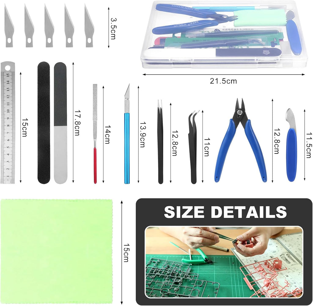 11PCS Model Kit Tools, Gundam Model Tool Kit, Hobby Building Tools Kit for Gundam Basic Model Assembling, Building