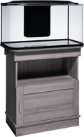Aquarium Stand, 20 Gallons, Features Enclosed Storage Area, Display Area, Back Panel Cutout, Modern Farmhouse Look.