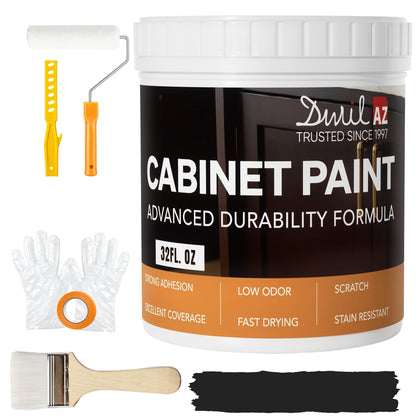 Cabinet Paint, Water Based Kitchen Cabinet Paint, Black Furniture Paint, Wood Paint, Low Odor, Fast Drying