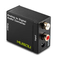 RCA Analog to Digital Optical Toslink Coaxial Audio Converter Adapter with Optical Cable