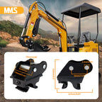 MMS Quick Change Hitch for Mini Excavators, Quick Connect Attachments Mechanical, Quick Hitch Coupler Fit for 0.8-1.8 Tons