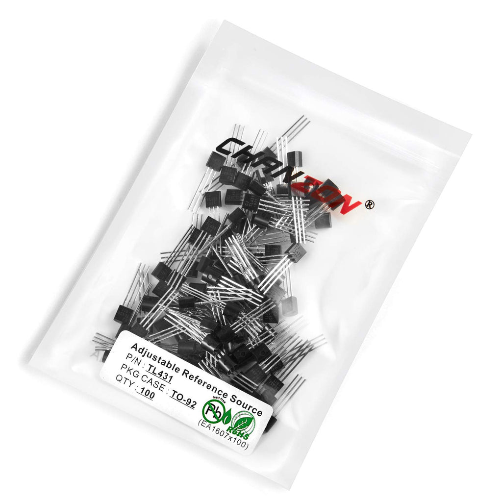 Chanzon 100pcs TL431 TO-92 Positive Adjustable Voltage Regulator IC
