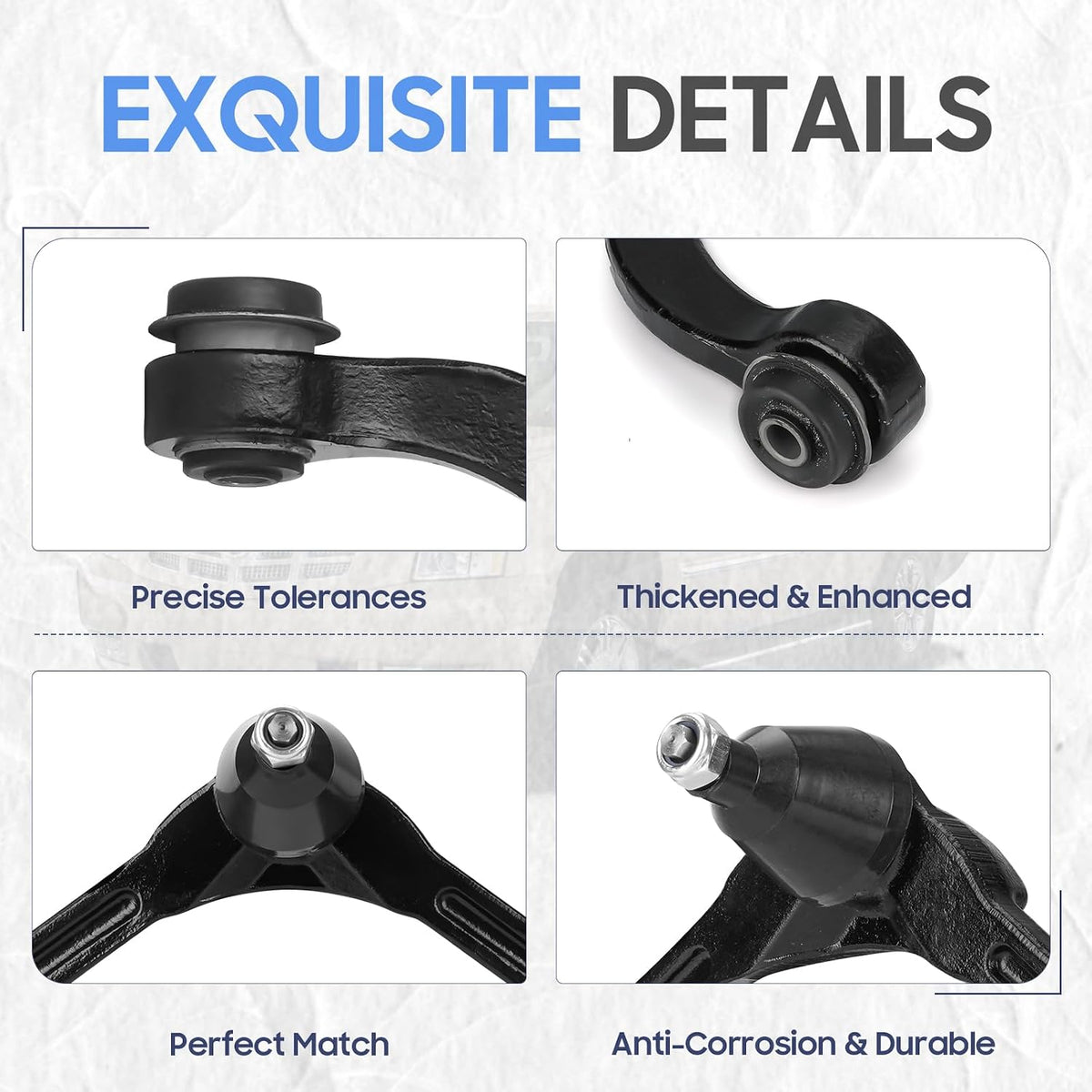Front Upper Control Arm w/Ball Joint Assembly Suspension Kits Replacement for 2002-2007 Jeep Liberty