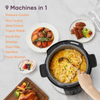 Pressure Cooker 6QT, 9-in-1, Ceramic Coating Pot, 12 Safety Features | Rice Cooker, Slow Cook, Sous Vide, Saute