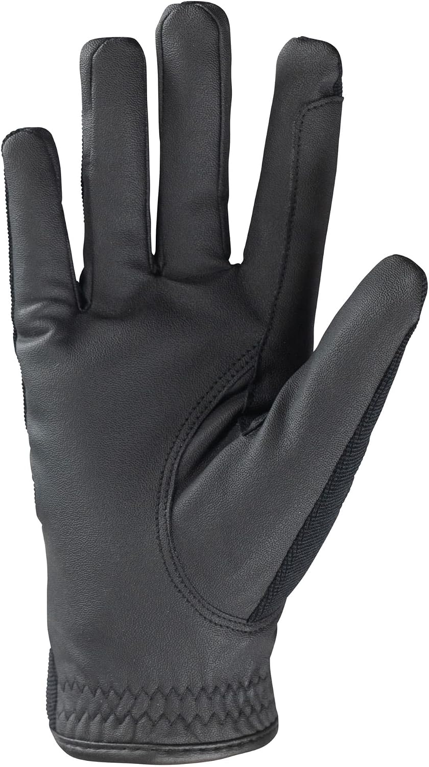 Horse Riding Gloves Equestrian Women, Strong PU Grip Leather Design