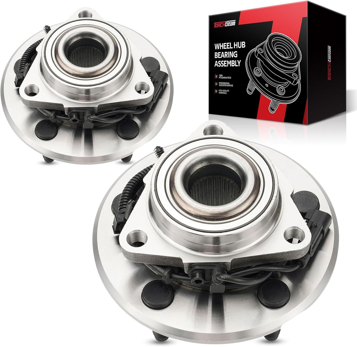 Torchbeam Pair 515151 Front Wheel Hub Bearing Assembly for Ram 1500