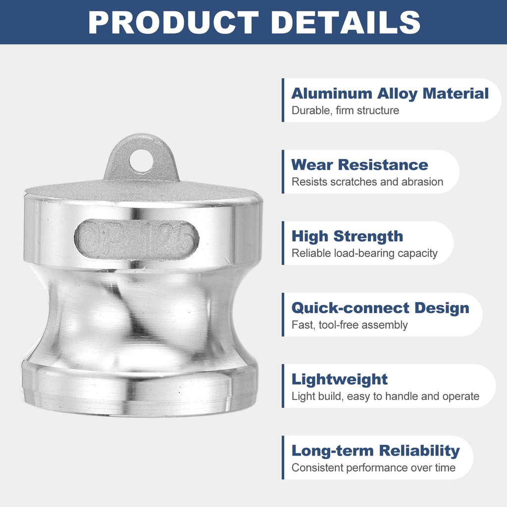 Kozelo Type DP 1-1/4" Aluminum Dust Plug Cam Lock Hose Fitting