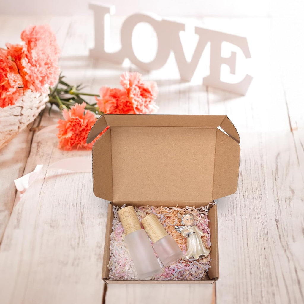 6 Pack 7x5x2 inch Small Shipping Boxes, Brown Mailing Boxes