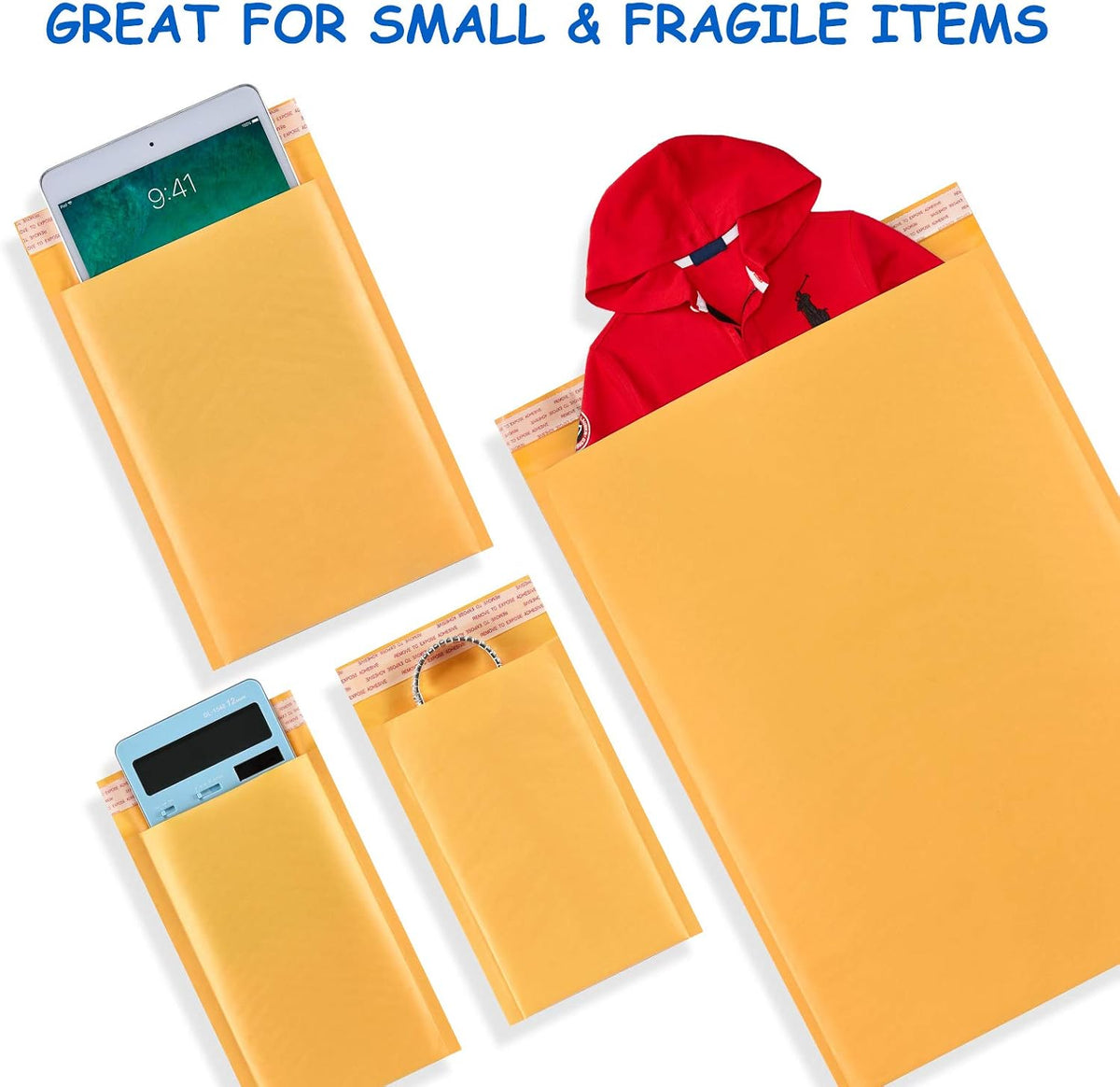 Bubble Mailer #0 Kraft Bubble Mailers Strong Adhesion Padded Envelopes Packaging for Small Business [7.25x9 (Usable