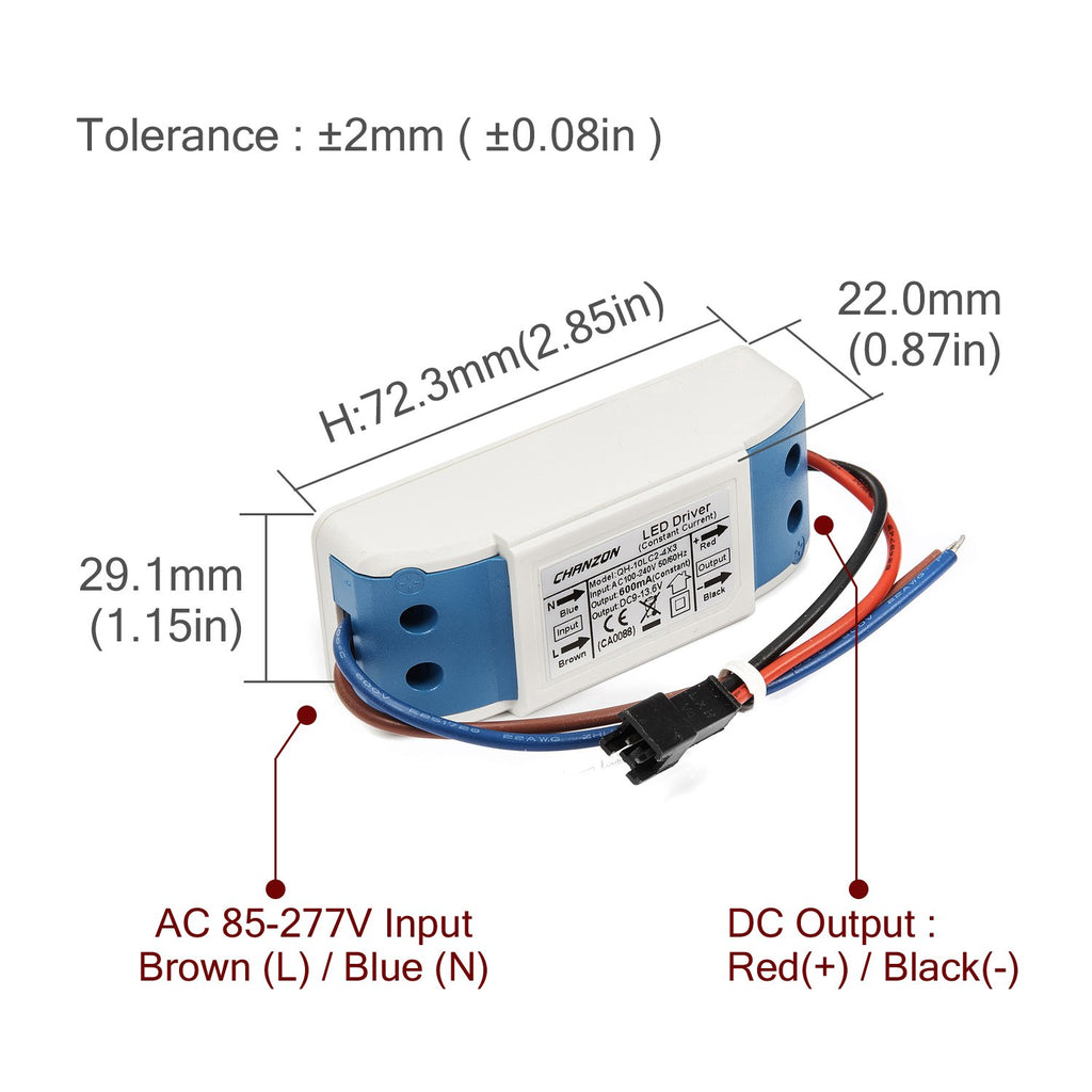 LED Driver 600mA (Constant Current Output) 9V-13.6V Power Supply