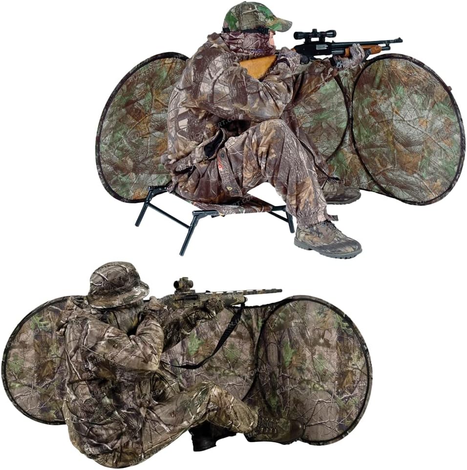 Jakehouse Lightweight Durable 96" x 27" Compact Size 2-Person Capacity Portable Turkey Hunting Ground Blind - Mossy