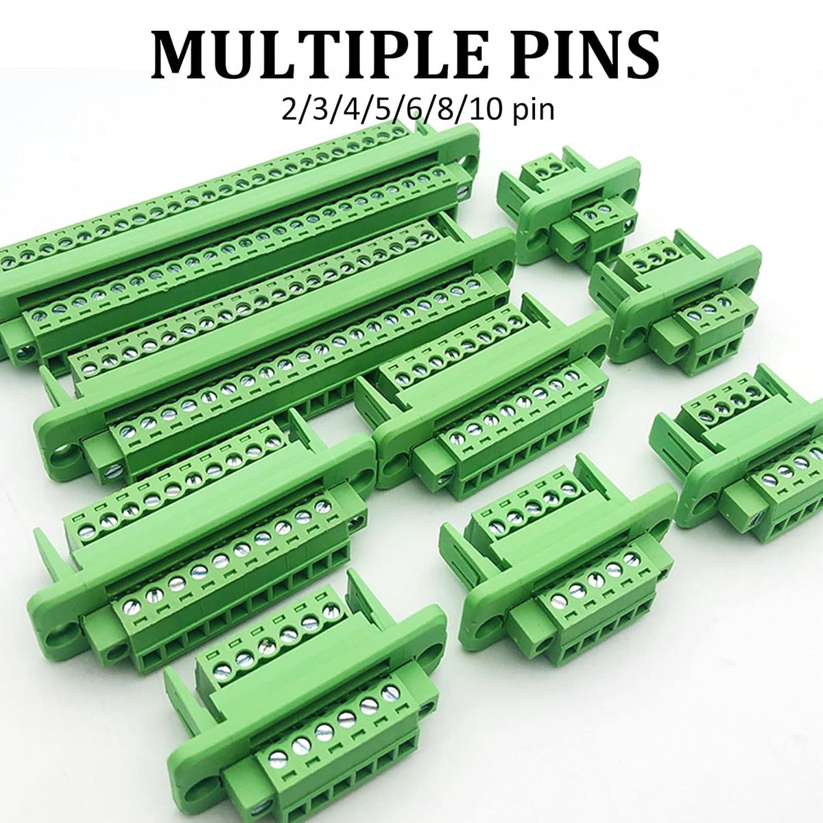 5 Set 4-Pin 3.81mm Pitch Screw Terminal Block Connector,Through-Wall Terminal Connectors - Phoenix Type - 8A, 300V, 16-28AWG