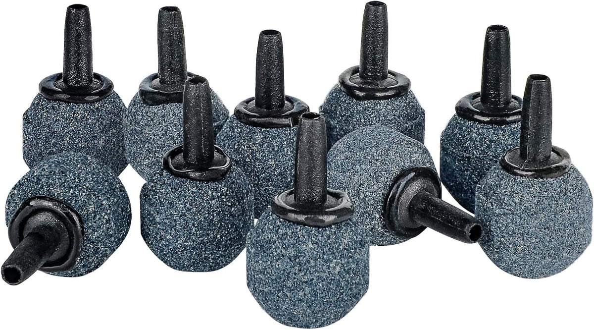 Aquarium 0.8 Inch Air Stone Ball Bubble Diffuser Release Tool for Nano Air Pumps Small Buckets and Fish Tanks, 10 Pack