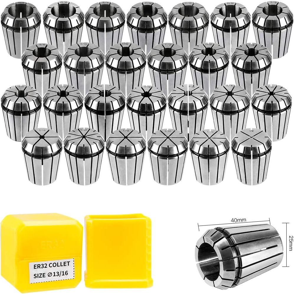 26PCS ER32 Spring Collet Set for CNC Engraving Machine